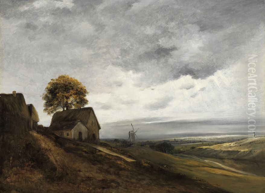 Landschaft Bei Paris Oil Painting by Georges Michel