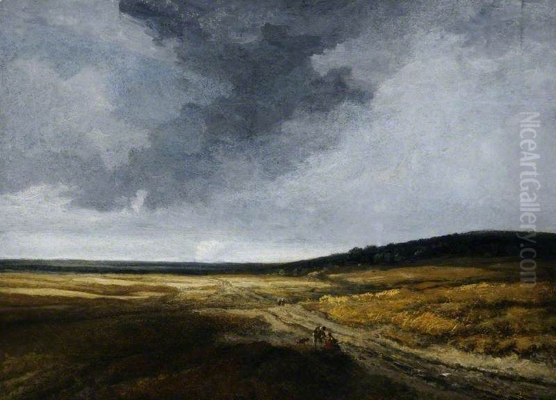 Stormy Landscape Oil Painting by Georges Michel