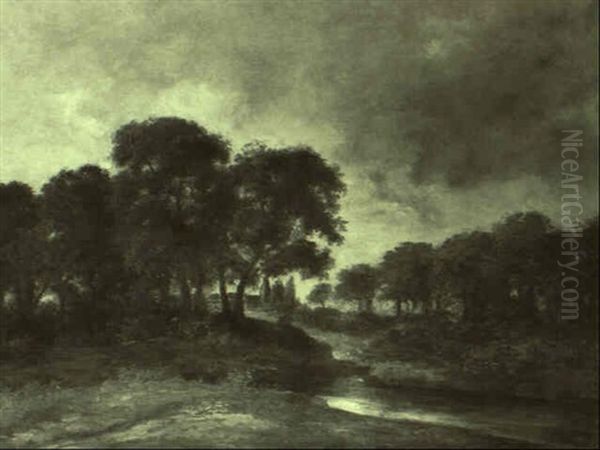 Landschaft In Der Umgebung Von Paris Oil Painting by Georges Michel