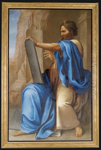 Moses Mit Den Gesetzestafeln Oil Painting by Michelangelo Buonarroti