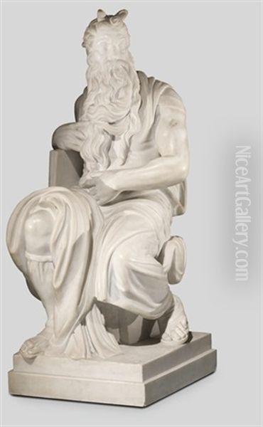 Moise Oil Painting by Michelangelo Buonarroti