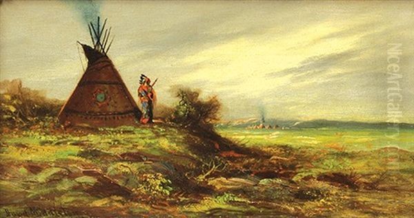 Indian Encampment Oil Painting by Astley David Middleton