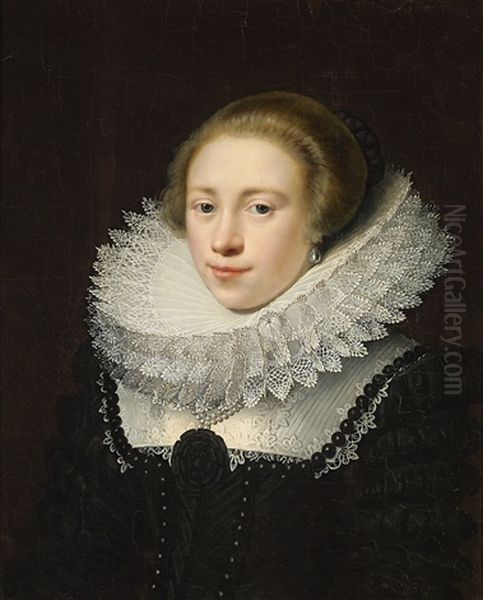 Portrait Of Maurice Of Nassau, Prince Of Orange Oil Painting by Michiel Jansz. van Mierevelt