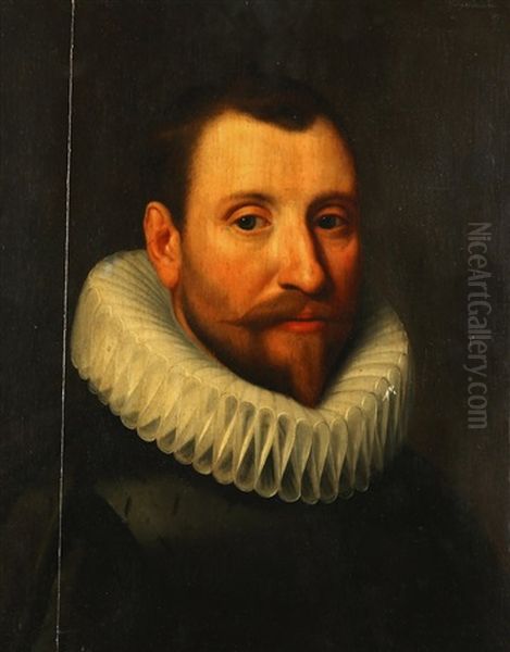 Portrait Of A Gentleman, Bust-length, With A Ruff Collar Oil Painting by Michiel Jansz. van Mierevelt