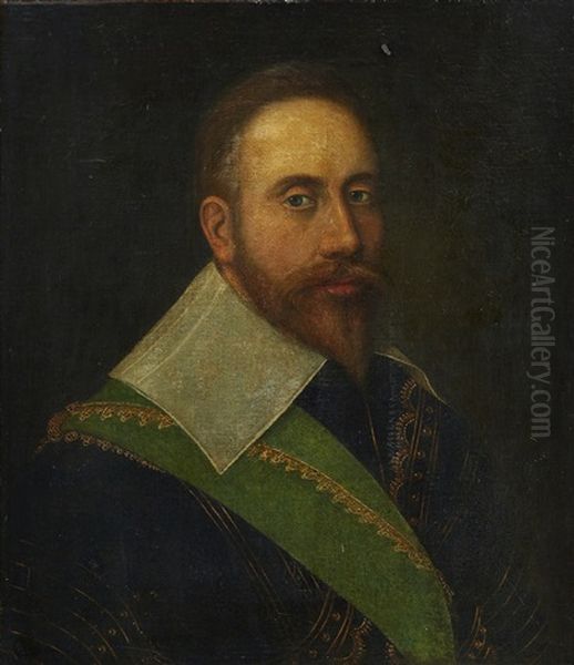 Portrait Of Gustav Ii Adolf Oil Painting by Michiel Jansz. van Mierevelt