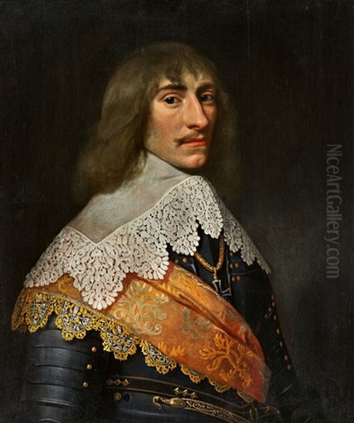 Portrait Of Duke Heinrich Casimir I Of Nassau-dietz Oil Painting by Michiel Jansz. van Mierevelt