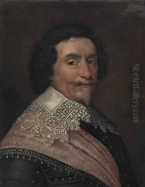 Portrait Of A Gentleman, Possibly Prince Frederick Henry (1584-1647), Prince Of Orange, Stadhouder Of The United Provinces Oil Painting by Michiel Jansz. van Mierevelt