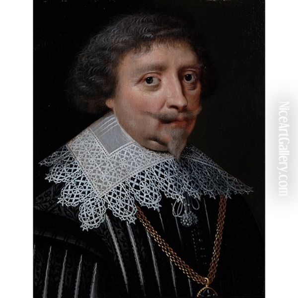 Portrait Of Prince Maurits Of Orange-nassau Oil Painting by Michiel Jansz. van Mierevelt