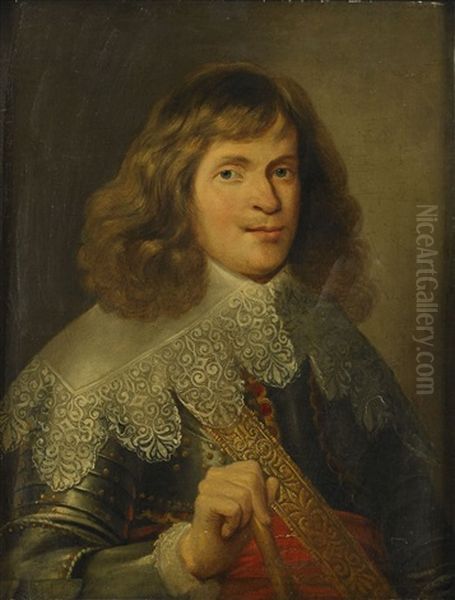Portratt Av Ung Officer Oil Painting by Michiel Jansz. van Mierevelt