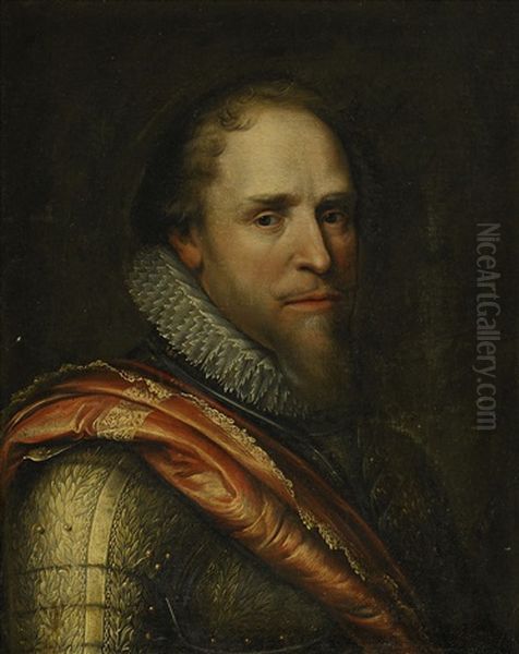 Maurice Of Nassau, Prince Of Orange (1567-1625) Oil Painting by Michiel Jansz. van Mierevelt