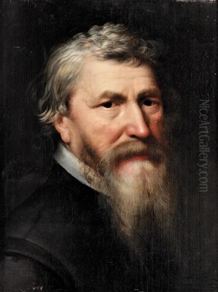 Portrait En Buste De Lubbert Gerritsz, Pasteur Mennonite (annabaptiste) Oil Painting by Michiel Jansz. van Mierevelt