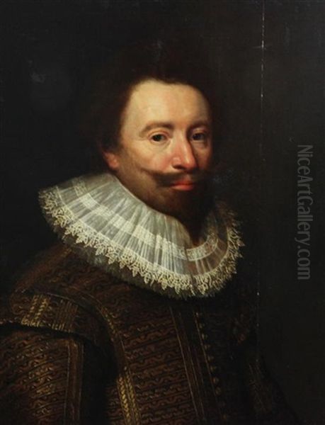 Portrait Of Hugo Crotius Oil Painting by Michiel Jansz. van Mierevelt