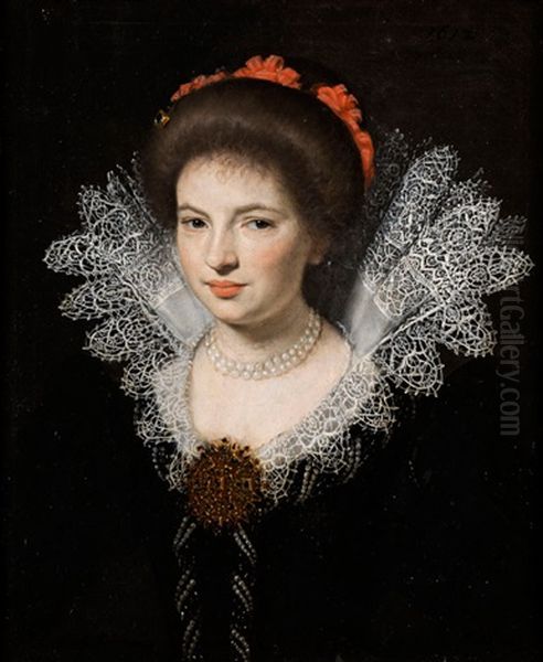 Bildnis Einer Jungen, Adeligen Dame Oil Painting by Michiel Jansz. van Mierevelt