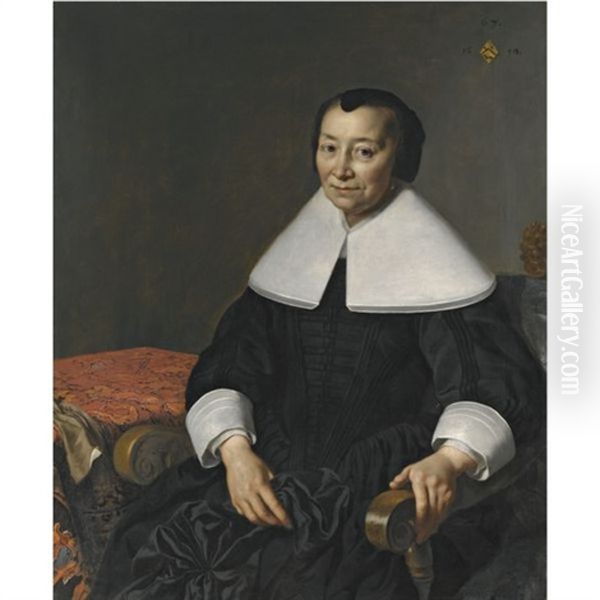 Portrait Of A Woman, Seated In A Chair Oil Painting by Michiel Jansz. van Mierevelt