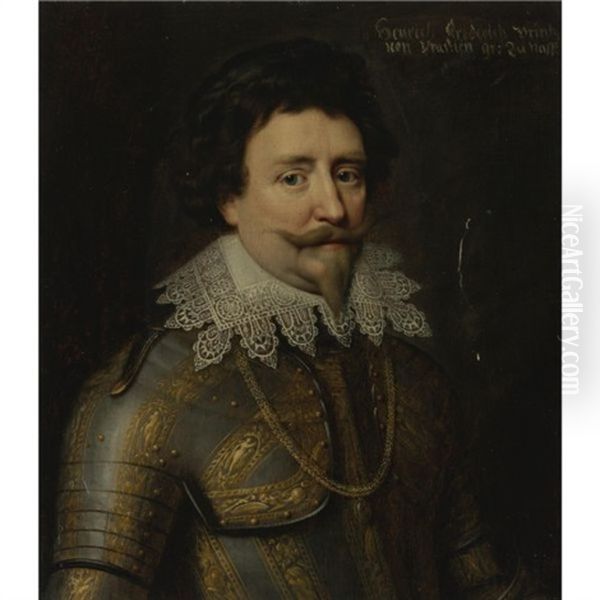 Portrait Of A Nobleman, Half Length, Thought To Be Frederick Hendrick, Prince Of Orange And Stadholder Of The United Provinces (1584-1647) Oil Painting by Michiel Jansz. van Mierevelt