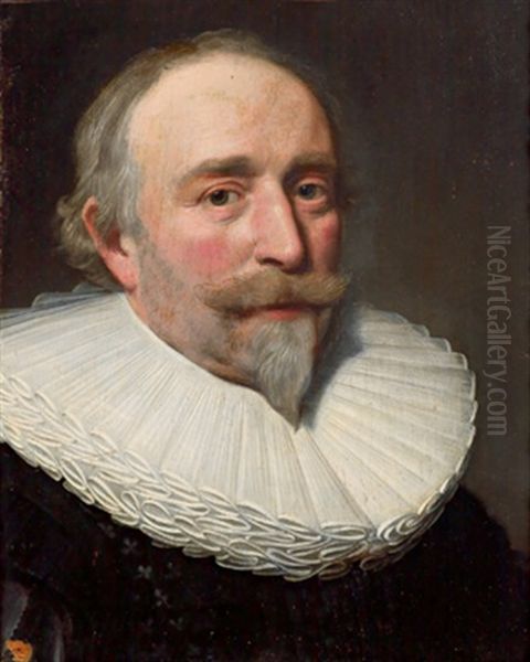 Bildnis Eines Bartigen Mannes Mit Halskrause Oil Painting by Michiel Jansz. van Mierevelt
