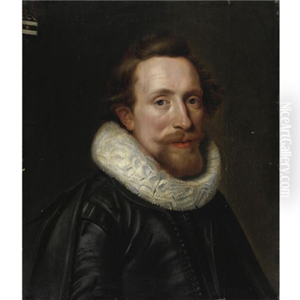 Ritratto Di Gentiluomo Con Barba In Abito Nero Oil Painting by Michiel Jansz. van Mierevelt