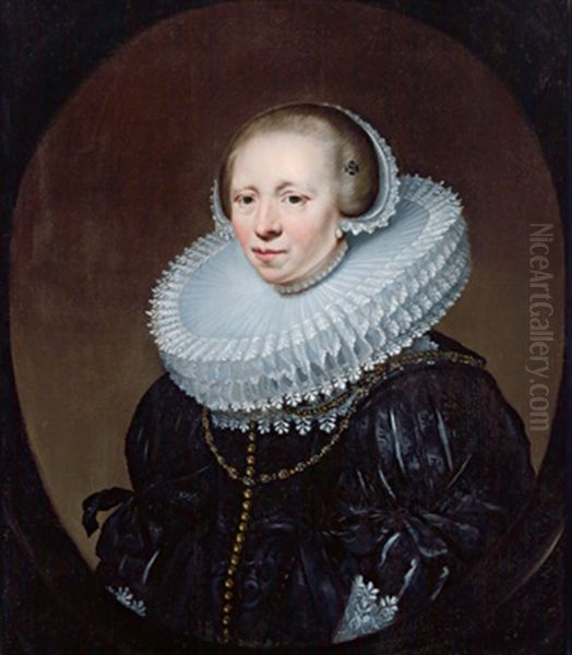 Bildnis Einer Dame Mit Halskrause Oil Painting by Michiel Jansz. van Mierevelt