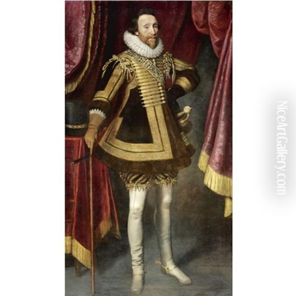 Portrait Of James Hay, 1st Earl Of Carlisle (1580-1636) Oil Painting by Michiel Jansz. van Mierevelt