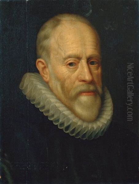 Bildnis Eines Alteren Mannes Mit Muhlsteinkragen Oil Painting by Michiel Jansz. van Mierevelt