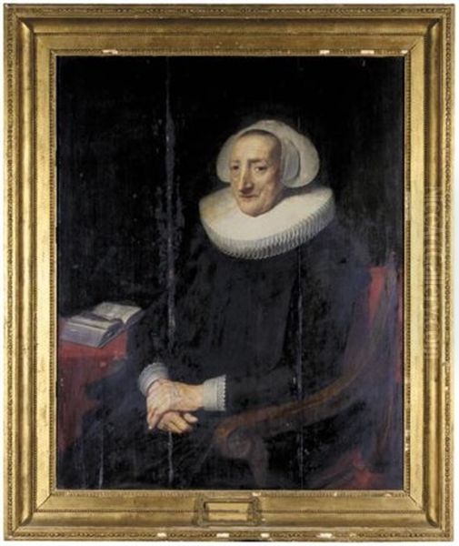 Portrait Of A Lady, Aged 78, With A Ruff And Bonnet Oil Painting by Michiel Jansz. van Mierevelt