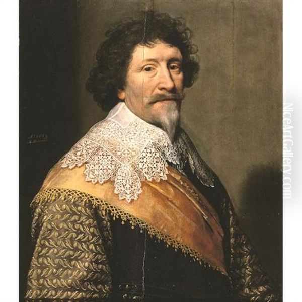 Portrait Of An Officer, Frederick Hendrick, Prince Of Orange And Stadholder Of The United Provinces (?) Oil Painting by Michiel Jansz. van Mierevelt