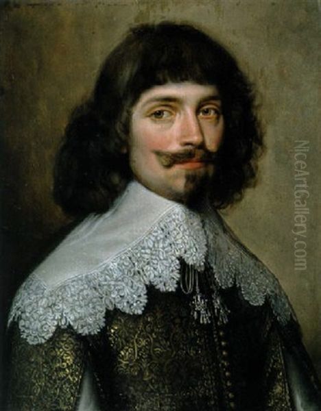 Bildnis Eines Vornehmen Herrn Mit Spitzenkragen Oil Painting by Michiel Jansz. van Mierevelt