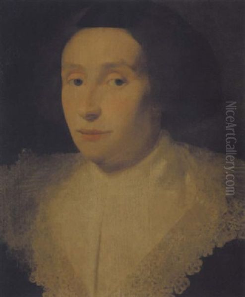 Portrait Einer Dame Mit Spitzenkragen Oil Painting by Michiel Jansz. van Mierevelt