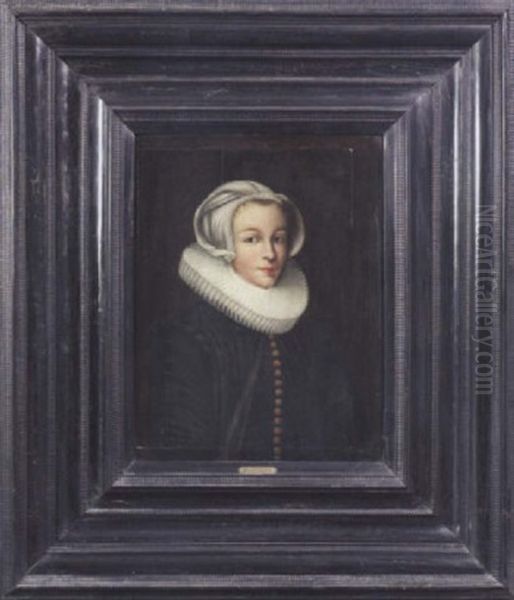 Bildnis Eines Jungen Madchens Im Alter Von 16 Jahren Oil Painting by Michiel Jansz. van Mierevelt