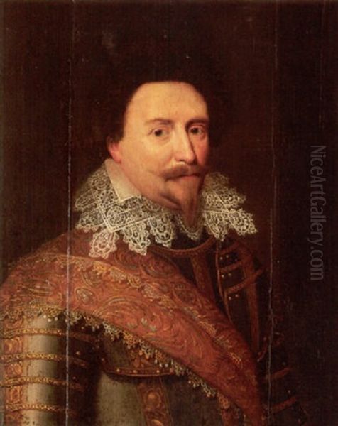 Portrait Of Frederik Hendrik, Prince Of Orange, Count Of Nassau And Stadholder Oil Painting by Michiel Jansz. van Mierevelt