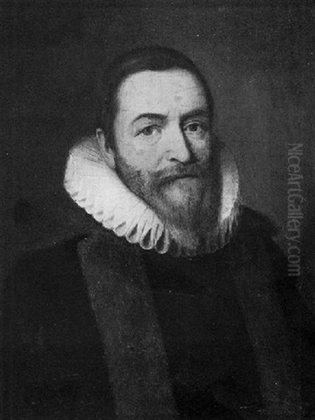 Portret Van Johan Van Oldebarneveld Oil Painting by Michiel Jansz. van Mierevelt