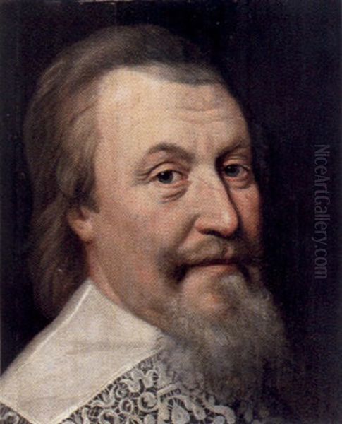 Axel Oxenstierna Oil Painting by Michiel Jansz. van Mierevelt