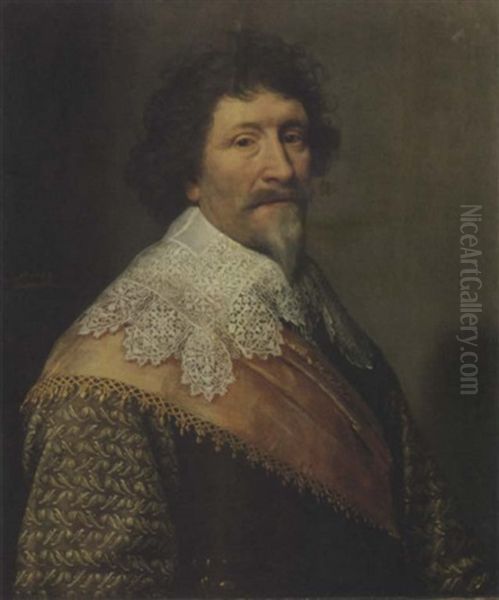 Portrait Of A Nobleman (frederick Hendrick, Prince Of Orange And Stadholder Of The United Provinces?) In A Jerkin Oil Painting by Michiel Jansz. van Mierevelt