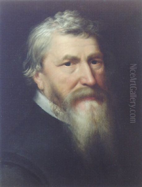 Portrait Of A Bearded Gentleman In A Black Jacket (lubbert Gerritsz, The Mennonite Theologian In Amsterdam And Hoorn?) Oil Painting by Michiel Jansz. van Mierevelt