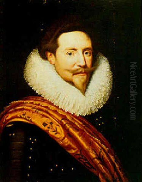 A Portrait Of Prince Frederik Hendrik Of Oranje Oil Painting by Michiel Jansz. van Mierevelt