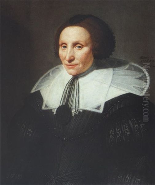Portrait Of An Old Lady Oil Painting by Michiel Jansz. van Mierevelt