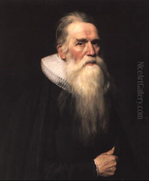 Portrait Of A Bearded Man Oil Painting by Michiel Jansz. van Mierevelt
