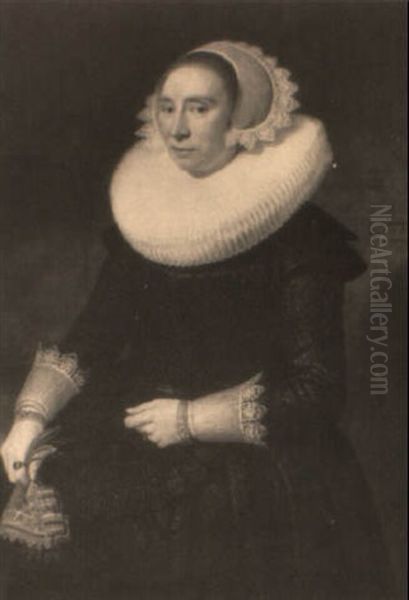 Portrait D'une Femme Agee De 48 Ans Oil Painting by Michiel Jansz. van Mierevelt
