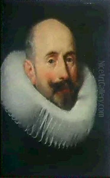 Baertiger Herr Mit Halskrause Oil Painting by Michiel Jansz. van Mierevelt