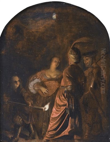 The Serenade Oil Painting by Frans van Mieris