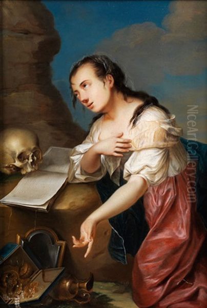 Die Busserin Maria Magdalena Oil Painting by Frans van Mieris