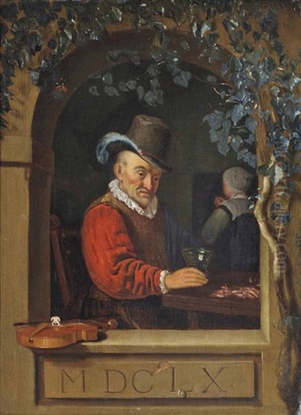 The Old Violinist Oil Painting by Frans van Mieris