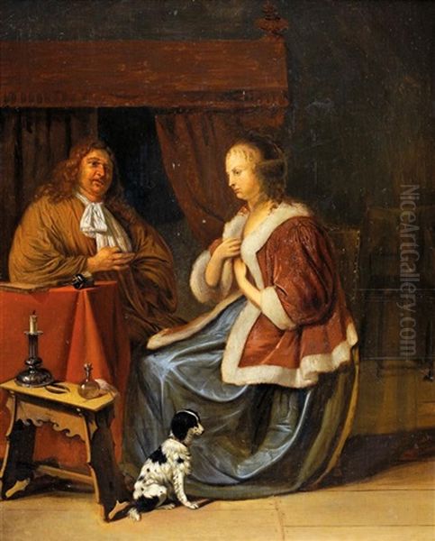 Couple Dans Un Interieur Oil Painting by Frans van Mieris