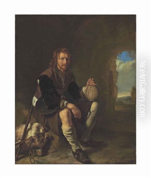 A Traveler At Rest Oil Painting by Frans van Mieris