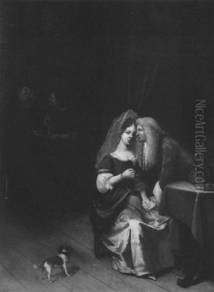 Le Gentilhomme Entreprenant Oil Painting by Frans van Mieris