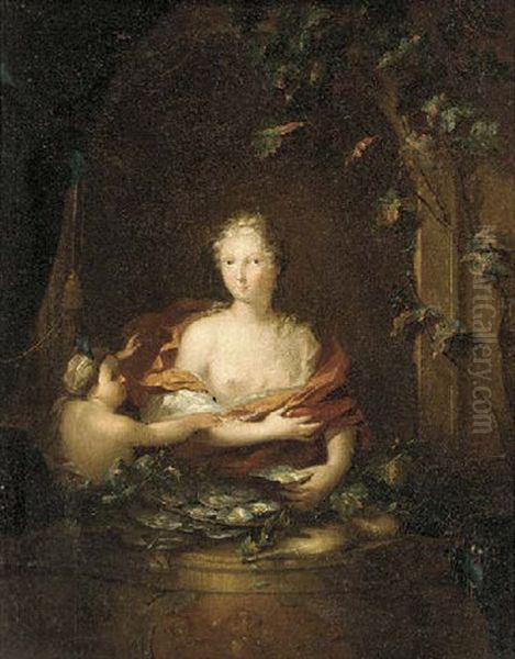 Portrait Of A Lady Posing As Venus Oil Painting by Frans van Mieris
