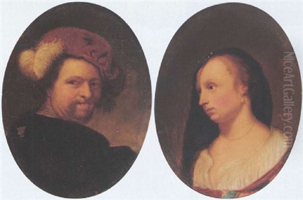 A Self Portrait Of The Painter Oil Painting by Frans van Mieris