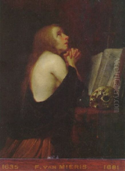 Den Bedjande Magdalena Oil Painting by Frans van Mieris