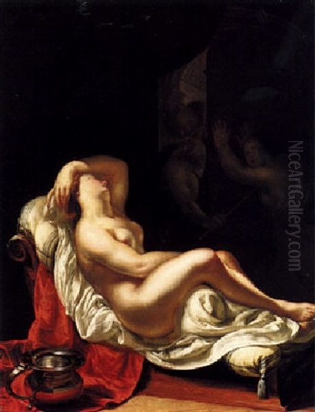 Mercury And Herse Oil Painting by Frans van Mieris