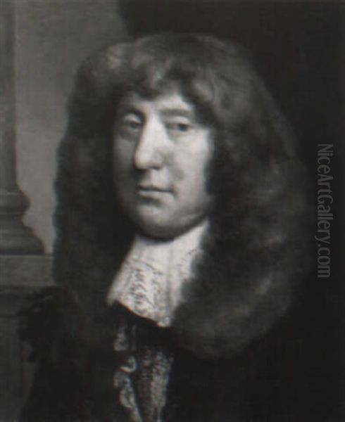 Portrait Of A Gentleman In A Black Coat Oil Painting by Frans van Mieris